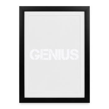 Genius - Framed poster (27 × 37 cm) - black - Front