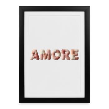 Amore Plush Stitch Patchwork Gift - Framed poster (27 × 37 cm) - black - Front