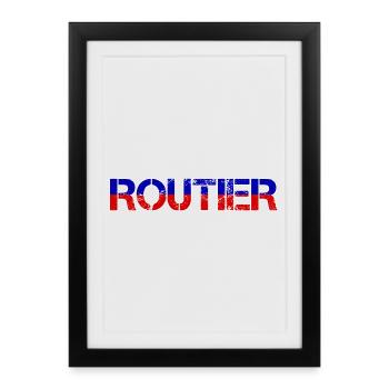 Routier Bleu Blanc Rouge - Affiche encadrée (27 × 37 cm) - noir - Devant