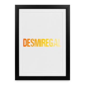 Motif de nature imaginatif dans des tons de terre - Affiche encadrée (27 × 37 cm) - noir - Devant