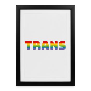 Rainbow Trans - Framed poster (27 × 37 cm) - black - Front