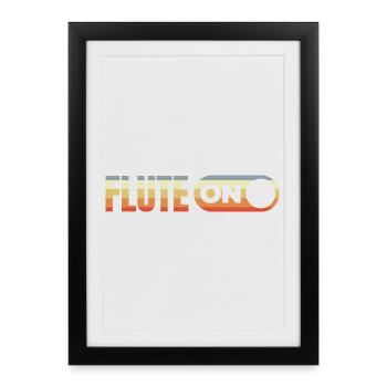 Flute On - Framed poster (27 × 37 cm) - black - Front