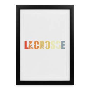 Lacrosse Vintage Look - Framed poster (27 × 37 cm) - black - Front