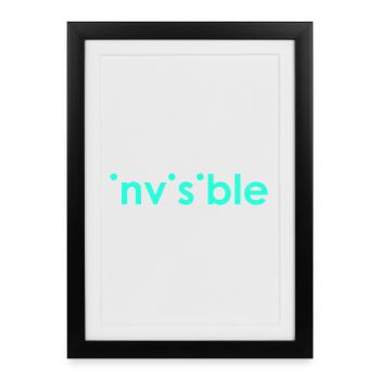 Invisible T - Gerahmtes Poster (27 × 37 cm) - Schwarz - Vorne