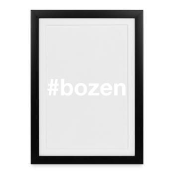 BOLZANO Hashtag South Tyrol - Framed poster (27 × 37 cm) - black - Front
