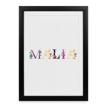 Malia - Affiche encadrée (27 × 37 cm) - noir - Devant