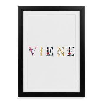 Viene - Affiche encadrée (27 × 37 cm) - noir - Devant