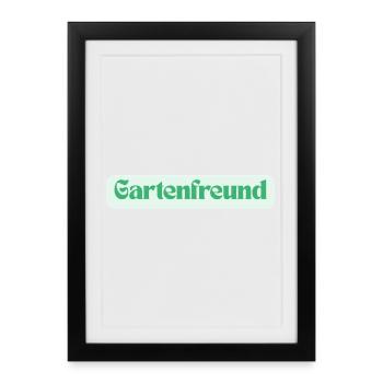 Gartenfreund – les mauvaises herbes me connaissent par mon nom - Affiche encadrée (27 × 37 cm) - noir - Devant