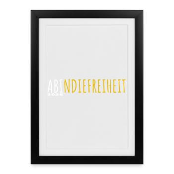 Retour vers la liberté 2026 - Abitur - Matura - Affiche encadrée (27 × 37 cm) - noir - Devant