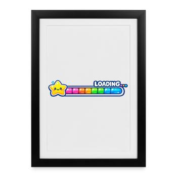 Loading Gamer Level - Framed poster (27 × 37 cm) - black - Front