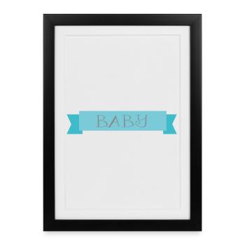 Bébé - Affiche encadrée (27 × 37 cm) - noir - Devant