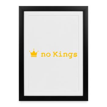 No Kings - Framed poster (27 × 37 cm) - black - Front
