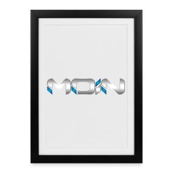 Hello - Framed poster (27 × 37 cm) - black - Front