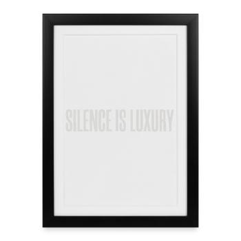 Design typographique minimaliste premium - Affiche encadrée (27 × 37 cm) - noir - Devant
