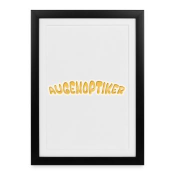 Cadeau pour opticien - Affiche encadrée (27 × 37 cm) - noir - Devant