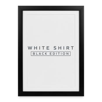 White Shirt Black Edition - Framed poster (27 × 37 cm) - black - Front