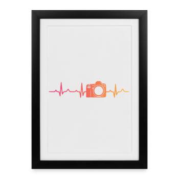 Sunset Camera Heartbeat Photograph - Framed poster (27 × 37 cm) - black - Front