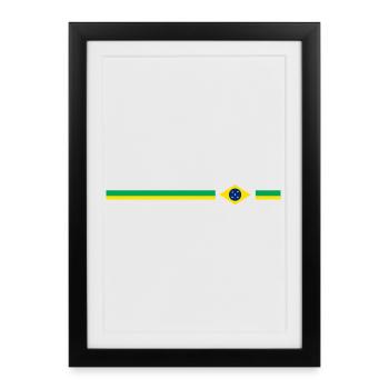 Brazil Design logo - Framed poster (27 × 37 cm) - black - Front