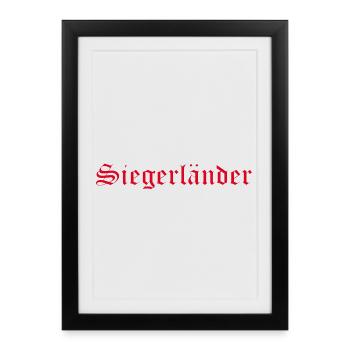 Siegerländer - Framed poster (27 × 37 cm) - black - Front