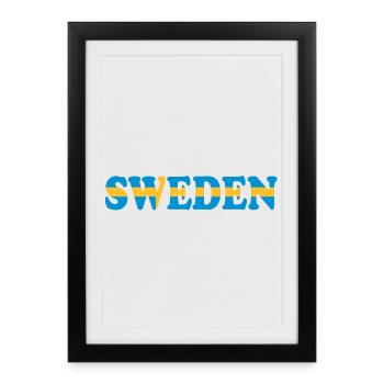 Sweden - Framed poster (27 × 37 cm) - black - Front