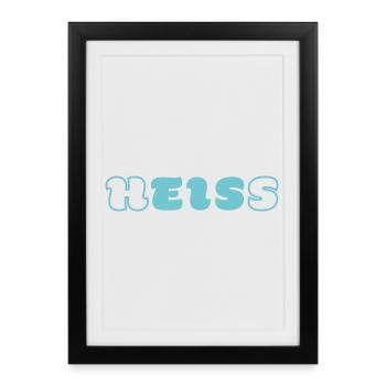 Chemise de jeu de mots hot-ICE de Word-on-Shirt - Affiche encadrée (27 × 37 cm) - noir - Devant