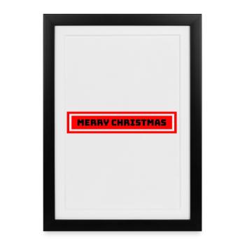 Joyeux Noël - Affiche encadrée (27 × 37 cm) - noir - Devant
