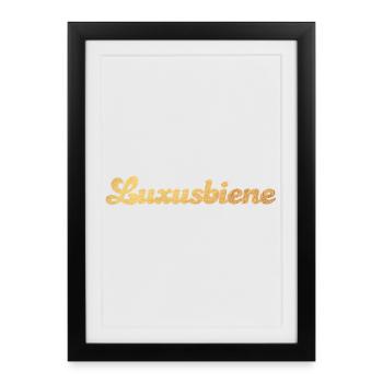 Luxury Bee Gold Princess Deluxe Exclusive Quote - Framed poster (27 × 37 cm) - black - Front