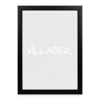VILLAGER - Framed poster (27 × 37 cm) - black - Front