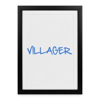 VILLAGER - Framed poster (27 × 37 cm) - black - Front