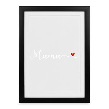 Maman - Affiche encadrée (27 × 37 cm) - noir - Devant