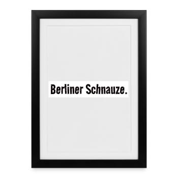 Berlin Snout Shirt Simple Capital - Framed poster (27 × 37 cm) - black - Front