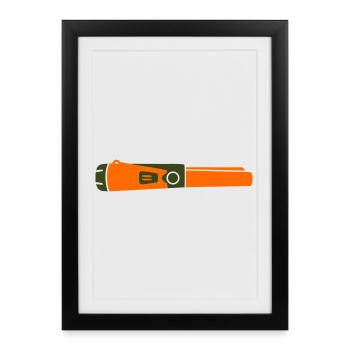 Détecteur de sonde pointeur - Affiche encadrée (27 × 37 cm) - noir - Devant