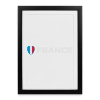 National Flag Of France - Framed poster (27 × 37 cm) - black - Front