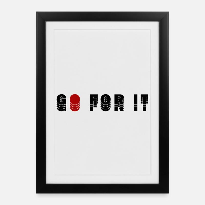 GO FOR IT - Framed poster (27 × 37 cm) - black
