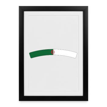 Algerische Flagge - Gerahmtes Poster (27 × 37 cm) - Schwarz - Vorne