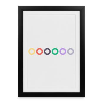Guitar Strings Color Code | Concert, Rock, Music - Framed poster (27 × 37 cm) - black - Front