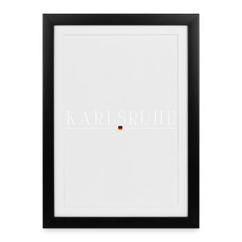 T-shirt de fan de Karlsruhe – Pour de vrais fans - Affiche encadrée (27 × 37 cm) - noir - Devant