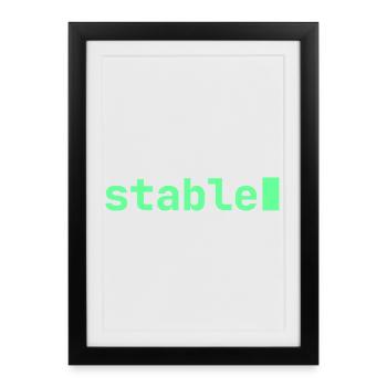 stable | Developer mood - Framed poster (27 × 37 cm) - black - Front