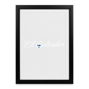 El Salvador Proud Salvadoran Love El Salvador - Framed poster (27 × 37 cm) - black - Front