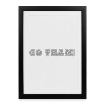 Go Team - Gerahmtes Poster (27 × 37 cm) - Schwarz - Vorne
