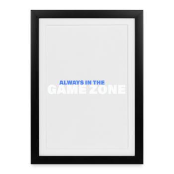 GAME ZONE - Framed poster (27 × 37 cm) - black - Front
