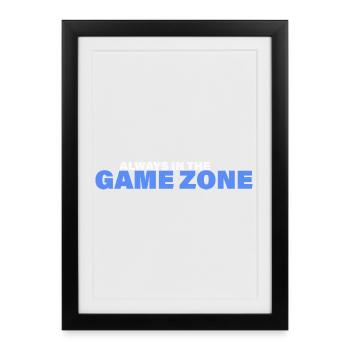 GAME ZONE - Framed poster (27 × 37 cm) - black - Front