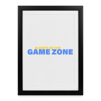 GAME ZONE - Framed poster (27 × 37 cm) - black - Front