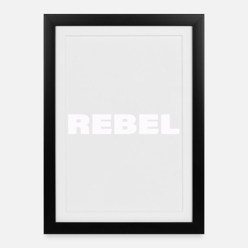 REBEL - Framed poster (27 × 37 cm) - black