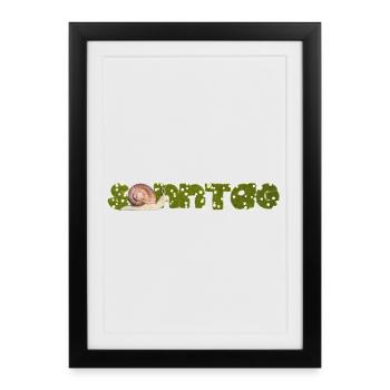 Escargot du dimanche - Affiche encadrée (27 × 37 cm) - noir - Devant