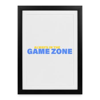GAME ZONE - Framed poster (27 × 37 cm) - black - Front