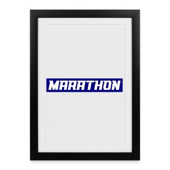 marathon - Affiche encadrée (27 × 37 cm) - noir - Devant