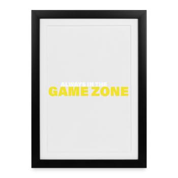 GAME ZONE - Framed poster (27 × 37 cm) - black - Front