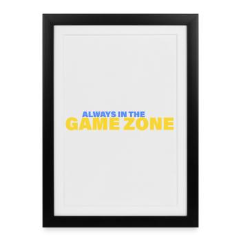GAME ZONE - Framed poster (27 × 37 cm) - black - Front