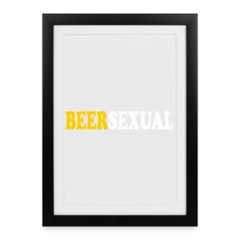 bièresexuelle - Affiche encadrée (27 × 37 cm) - noir - Devant